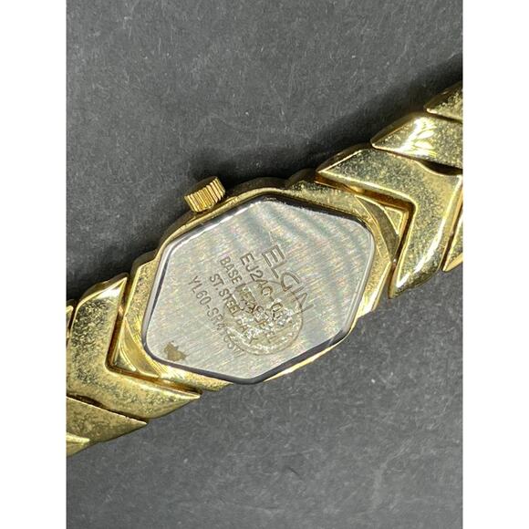 Vintage Elgin EJ240-017/YL60 Cocktail Quartz Watch Gold Tone 14.5MM Japan Movt main image 7